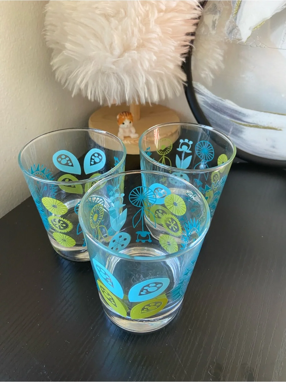 IKEA Mid Century Modern Low Ball Glasses Made in France (set of 3)